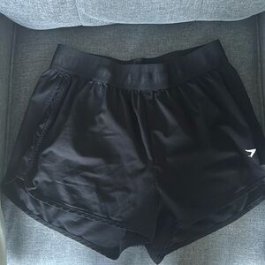 Gymshark women’s shorts 3 pairs, 2 Black 1 light green